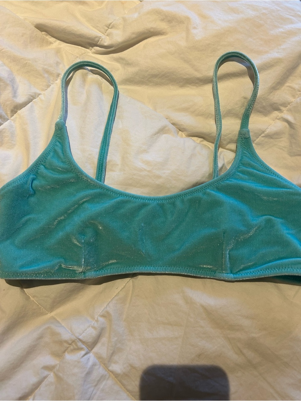 TRIANGL SWIMWEAR Women’s Teal Scoop Bikini Top – Simple Everyday Swim Bralette